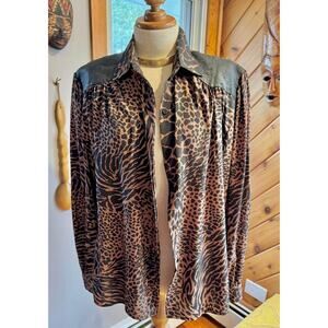 Vintage 1980’s Jordan Cheetah Print Top